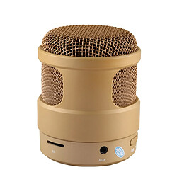 Avis Wewoo Enceinte Bluetooth d'intérieur or Portable Stéréo Musique Sans Fil Haut-Parleur, MIC Intégré, Appels Mains Libres & Carte TF & AUX Audio & Fonction FM, Distance: 10m