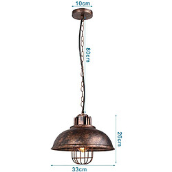 Suspension Luminaire Industrielle, STOEX Ø33CM Lustre Industriel Plafonnier Abat pas cher