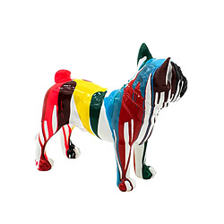 Statuette Silhouette Décorative Boston Terrier Taille XS Kuatéh Alaine en Polyrésine 32x14x30 cm Multicolore pas cher