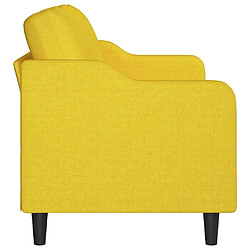 Avis vidaXL Canapé à 3 places Jaune clair 180 cm Tissu