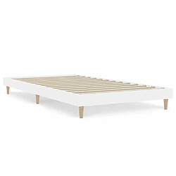 Maison Chic Lit Moderne Chambre - Cadre/structure de lit pour adulte blanc 90x200 cm bois d'ingénierie -MN31377