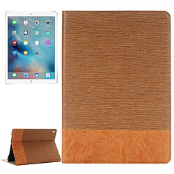 Wewoo Smart Cover marron pour iPad Pro 9,7 pouces cartes et portefeuille Cross Texture Horizontal Flip étui en cuir avec titulaire emplacements