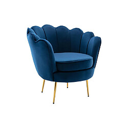 Avis Fauteuil coquillage en velours bleu nuit DANDELION de Pascal Morabito