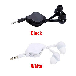 GUPBOO 3.5mm câble rétractable écouteur intra-auriculaire casque Portable casque insertion directe fil rétractable pour téléphone MP3 pas cher