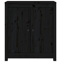 Maison Chic Ensemble de 2 Buffets,commode,console pour rangement Noir 70x35x80 cm Bois massif de pin -MN30860 pas cher