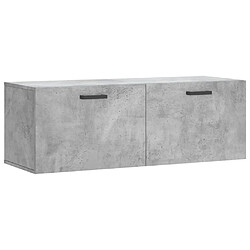 Maison Chic Armoire murale,Meuble de Rangement pour salon,cuisine gris béton 100x36,5x35 cm bois d'ingénierie -MN11271