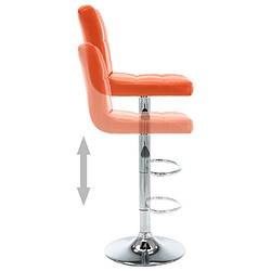 Avis vidaXL Tabourets de bar lot de 2 orange similicuir