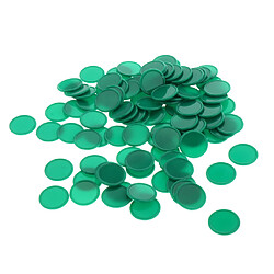 25MM barillet en plastique Coin Chip Money 100 barils un baril Concave Edge Vert pas cher