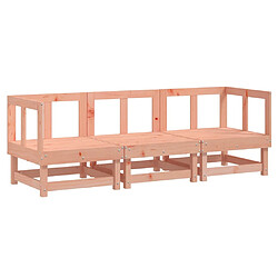 vidaXL Salon de jardin 3 pcs bois massif douglas