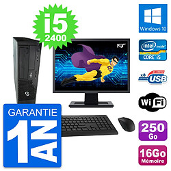 PC Fujitsu E500 DT Ecran 19" Intel i5-2400 RAM 16Go Disque 250Go Windows 10 Wifi · Occasion 