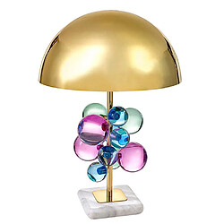 Universal Lampe à table en cristal de couleur 35cm, lampe à table 220V E27 sans ampoule, lampe à table en cristal de couleur pour la chambre à coucher du salon de luxe