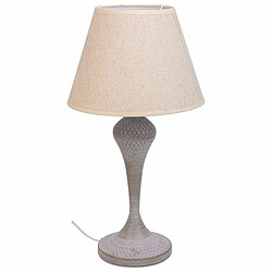 Lampe de bureau Alexandra House Living Blanc Gris Métal Tissu 220-240 V 25 x 46 x 25 cm 