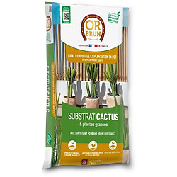 Substrat cactus - OR BRUN - OBRTCAC20N - 20 L Type de produit : TERREAU - TERRE - SABLE - Substrat cactus - OR BRUN - OBRTCAC20N - 20 L