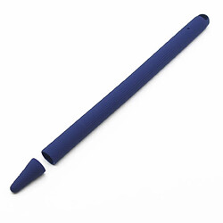 Wewoo Stylus Pen Etui de protection antichoc en gel de silice pour Apple Pencil 2 bleu foncé