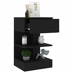 Acheter Maison Chic Table de chevet,Table de nuit,Table d'appoint pour salon Noir 40x35x65 cm Aggloméré -MN36207