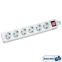 Bloc d'alimentation InLine® 6 ports 6x de type F allemand avec interrupteur et sécurité enfants blanc 1,5 m