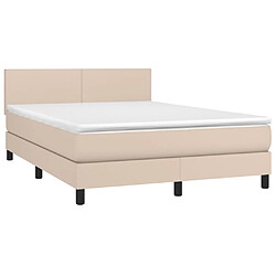 Avis Sommier à lattes LED,Cadre à lattes de lit avec matelas pour Adulte Cappuccino 140x190 cm -MN86107