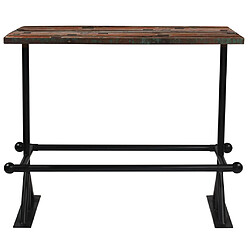 vidaXL Table de bar Bois récupération massif Multicolore 150x70x107 cm