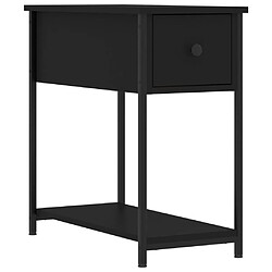 Maison Chic Table de chevet - Table de Nuit noir 30x60x60 cm Bois d’ingénierie