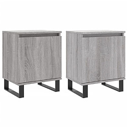 vidaXL Tables de chevet 2 pcs sonoma gris 40x30x50cm bois d'ingénierie