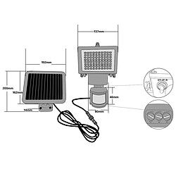 Galix Spot Solaire Très Eclairant avec Détecteur de Présence