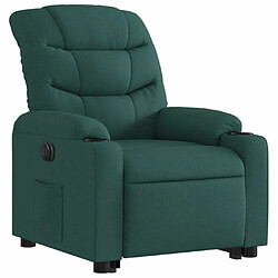 Avis Maison Chic Fauteuil Relax pour salon, Fauteuil inclinable électrique vert foncé tissu -GKD30145