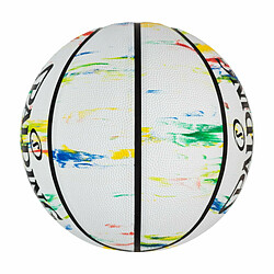 Ballon de basket Marble Series Rainbo Spalding 7 7 Blanc pas cher