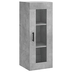 Acheter vidaXL Buffet haut Gris béton 34,5x34x180 cm Bois d'ingénierie