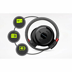 Acheter Casque Sans Fil Bluetooth Radio Fm Sport Musique Stéréo Earpics Fente Pour Carte Micro Sd Casque Rouge