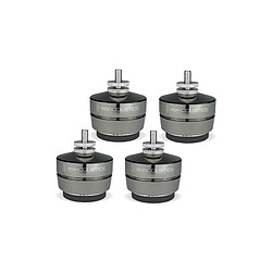 Pack 4 pieds isolants pour enceintes Iso Acoustics Gaia I Gris et noir 