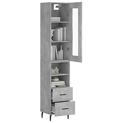 Avis Maison Chic Buffet,Meuble de Rangement,commode pour salon,Cuisine Gris béton 34,5x34x180 cm Bois d'ingénierie -MN11933