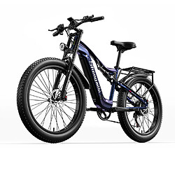 Shengmilo MX03 Vélo Électrique 1000W Moteur 17.5AH Samsung Batterie Électrique 26" Bleu VTT 