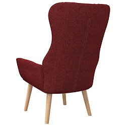 Maison Chic Chaise de relaxation | Fauteuil relax Rouge bordeaux Tissu -GKD34074 pas cher