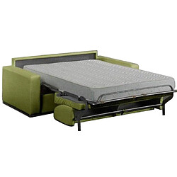 Inside 75 Canapé convertible express MASTER 140cm matelas 18cm sommier lattes RENATONISI velours vert lime