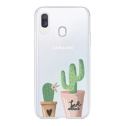 Coque Samsung Galaxy A20e 360 intégrale transparente Cactus Love Ecriture Tendance Design Evetane. 