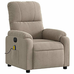 Avis Maison Chic Fauteuil Relax pour salon, Fauteuil inclinable de massage électrique taupe -GKD72838