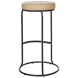 Beliani Tabouret de bar Set de 2 Cuir PU Beige MILROY pas cher