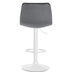 Acheter Non Lot de 2 tabourets de bar Lex velours blanc