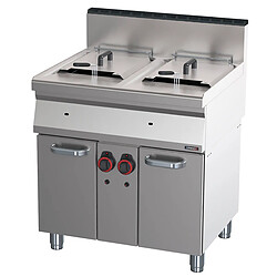 Friteuse gaz avec soubassement 2x15 litres 80 - Casselin