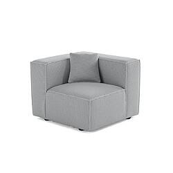 Lisa Design Arty - module d'assise droit - en tissu mailles 3D Arty - module d'assise droit - en tissu mailles 3D - Gris clair