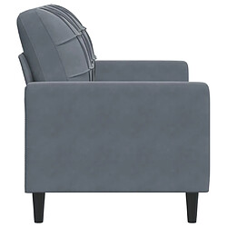 Acheter vidaXL Canapé à 2 places Gris foncé 120 cm Velours