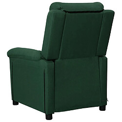 Avis vidaXL Fauteuil de massage Vert foncé Tissu