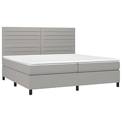 Avis Sommier à lattes,Cadre à lattes de lit et matelas et LED pour Adulte Gris clair 200x200 cm -MN41048