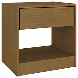 Maison Chic Table de chevet, Table de Nuit, Meuble de rangement Marron miel 40x31x40 cm Bois de pin massif