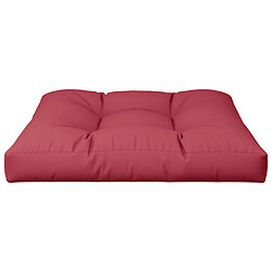 Avis vidaXL Coussin de palette rouge bordeaux 80x80x12 cm tissu