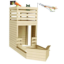 Soulet Cabane en bois avec bac à sable bateau pirate pour enfants - Pirate