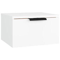 Maison Chic Table de chevet murale - Table de Nuit Blanc 34x30x20 cm