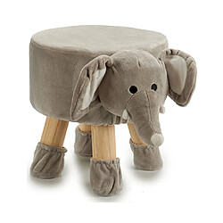 TABOURET ENFANT ELEPHANT REPOSE PIEDS TABOURET REMBOURRE POUF REMBOURRE 47X29X30CM+GIFTDECOR