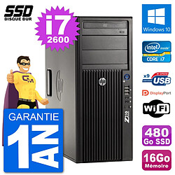 PC Tour HP Z210 Intel Core i7-2600 RAM 16Go SSD 480Go Windows 10 Wifi · Occasion 