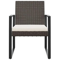 Avis Maison Chic Lot de 2 Chaises à manger jardin,Fauteuil/Chaises à dîner d'extérieur noir rotin PP -MN60659